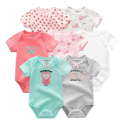 

Newest 7PCS Baby Boys Clothes Rompers Baby Girls Clothes Newborn Bodysuits Babywear Cotton 0-12M For Babies Outwear Clothing Sets
