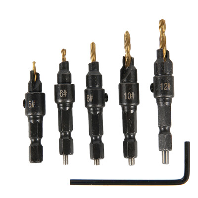 

Countersink Drill Woodworking Drill Bit Set Drills Pilot Holes for Screw Sizes