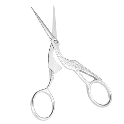 

Stainless Steel Stork Scissor Makeup Sewing Scissor DIY Sharp Tip Scissor Crafting Tool Small Shear Silver