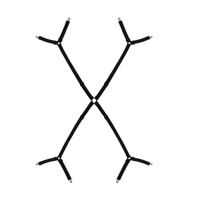 

Bed Sheet Fasteners Suspenders Holder Straps Crisscross Elastic Band Fitted Grippers Clip
