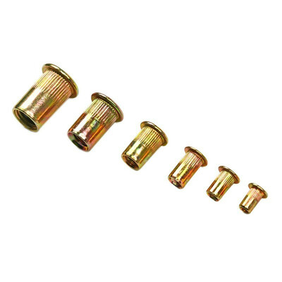 

Threaded Rivet Nut Kit Mixed Zinc Plated Carbon Steel Rivet Nut Gun Set