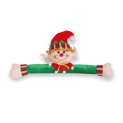 

Chritmas Curtain Buckle Christmas Decorations Creative Cartoon Couple Elf Window Layout Props Boy Girl Models