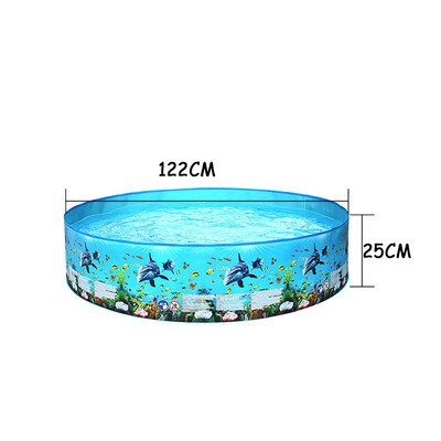 

48 Inches Foldable Childrens Swimming Pool Blow Up Pool for Family Kids Backyard