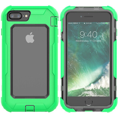 

MOONCASE Apple iPhone 6 Plus6s Plus Sliding Grieff Mobile Shell Series - Green Gray