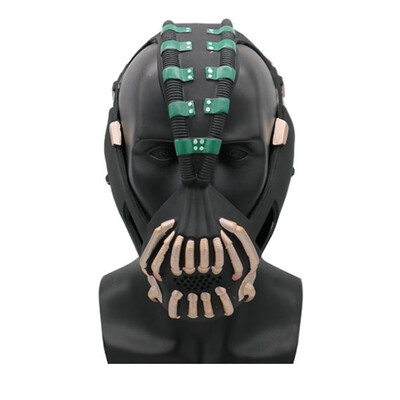 

Willstar 1PCS 3D Bane Latex Mask Cosplay Helmet Halloween Party Costume Props-Blue