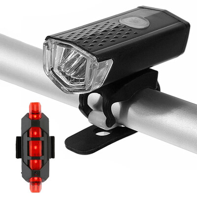 

USB Rechargeable 800 Lumen LED Bike Light with Tail Light&Secure Tool Free Mount