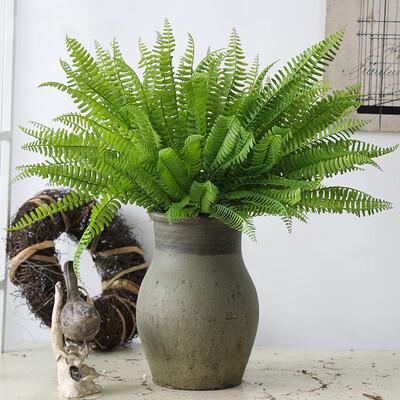 

Willstar Large Artificial Bouquet Fern Fake Plant Bush Leaf Leaves Foliage Home Decors