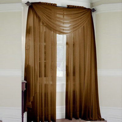 

Fashion Tulle Window Screening Blinds Sheer Voile Gauze Curtain for Cafe Living Room Balcony Translucidus Decor D9440