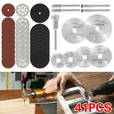 

Willstar 41PCS Diamond Cutting Wheel Cut Off Discs Coated Rotary Tools WMandrel 22mm for Dremel Cutting Wheel Set