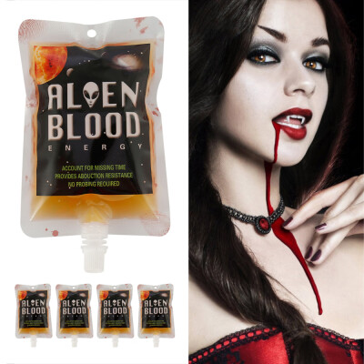 

5-Pc 250Ml Blood Bag for Drinks Drink Pouches Party Favours for Halloween with Funnel