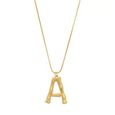 

NeillieN Letter necklace European&American exaggerated fashion necklace 26 capital English letter necklace Pendant torque