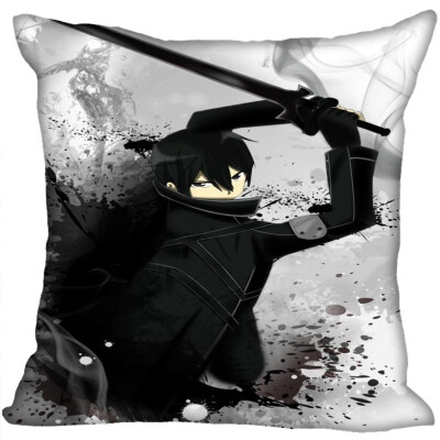 

Sword Art Online Pillow Cover Bedroom Home Office Decorative Pillowcase Square Zipper Pillow Cases Satin Fabric No Fade