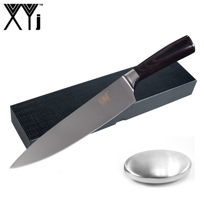 

8 inch Chef Knife XYj Sharp Kitchen Knives High Quality Stainless Steel KnifeGift BoxStainless Steel Soap Best Kitchen Tools