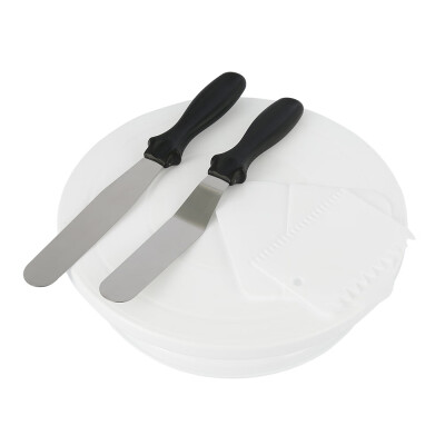 

6 PCS Stainless Steel Cake Angled Icing Spatula Baking Tools Cream Decorating Scraper DIY Squeegee Set