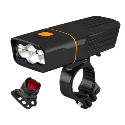 

3 Modes Bright LED Bicycle Bike Front Headlight USB Rechargeable&Rear Tail Light Set