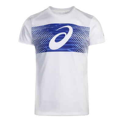 

IELTS asics new short-sleeved T-shirt mens LOGO printing short-sleeved T-shirt 18 autumn&winter male 2031A604-100 white S