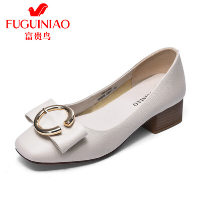 

FuGUINIAO single shoes womens shoes ladies shoes Mary Jane womens shoes fashion wild comfortable with H853156C beige 35