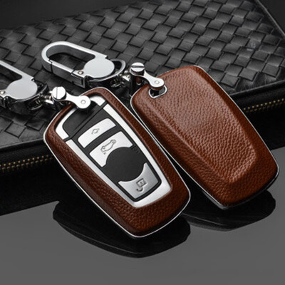 

Top Layer Leather Car Key Case For BMW New 5 Series 525li 3 Series 320li X4 Car Key Cover Shell Car Keychain Car Styling