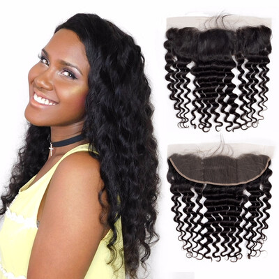 

Nami Hair Brazilian Remy Hair Loose Deep Wave 13x4 Lace Frontal Closure Free Part Ear To Ear 100 Human Hair Closure