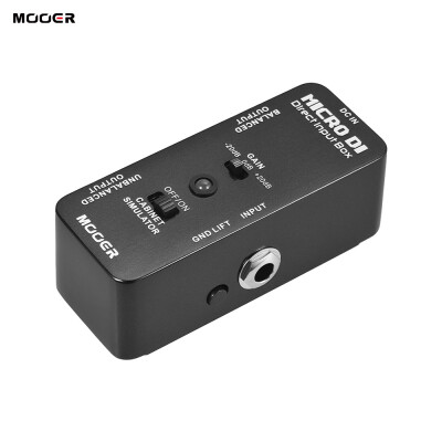 

MOOER MICRO DI Cabinet Simulator DI Box Guitar Effect Pedal Full Metal Shell