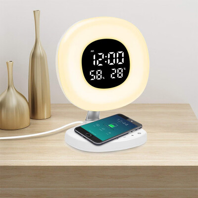 

NeillieN Sunrise Alarm ClockWake-up LightDesk lamp with wireless chargerWireless ChargerRGB Brilliant Ambient LampAlarm Clock