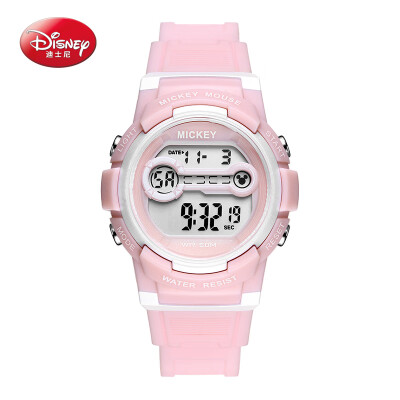 

Disney watch middle school student watch girl electronic watch multi-function outdoor waterproof sports watch girl pink MK-15064P