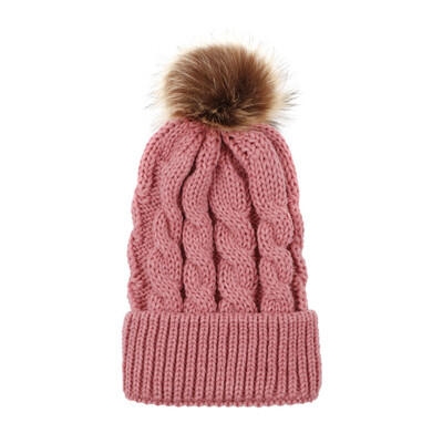 

Winter Warm Women Knitted Crochet Wool Hat Hair Ball Earmuffs Caps Infant Toddler Kid Cute Hairball Beanie Cap