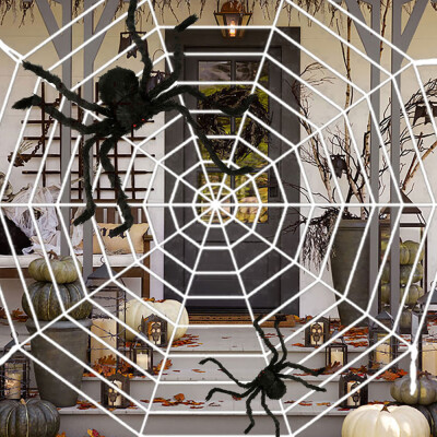 

Willstar Halloween Giant Spider 49 ft Decorations Large Fake Hairy Spider Scary Furry Spider Props