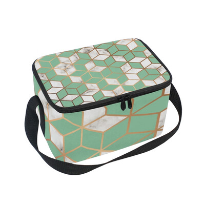

ALAZA Lunch Box Insulated Marble Texture Lunch Bag Large Cooler Tote Bag for Men Women