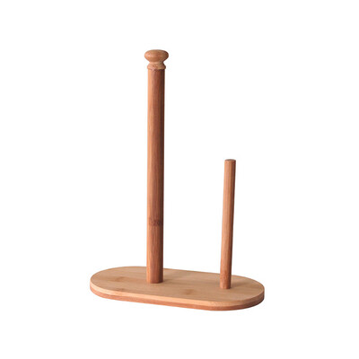 

Kitchen Paper Towel Holder Kitchen Towel Stand Rack Bamboo Vertical Paper Towel Holder for Kitchen Paper Roll
