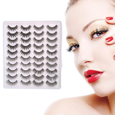 

Willstar 20 Pairs 3D Natural False Eyelashes Long Thick Mixed Fake Eye Lashes Makeup Mink