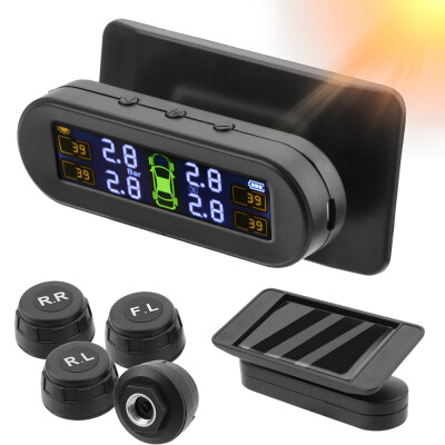 

Willstar 4 Sensors Solar Wireless TPMS Car Tyre Pressure System Monitoring External UK