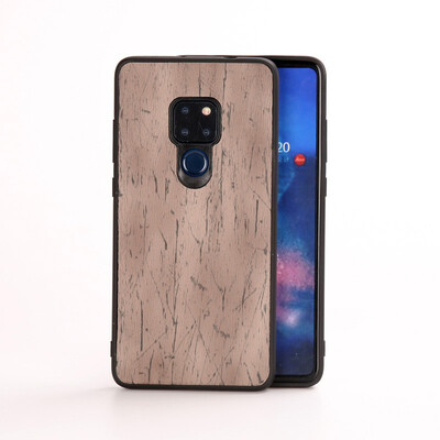 

For Huawei P10 P20 Mate 10 20 Nova Honor Wood Grain Case Luxury PU Leather