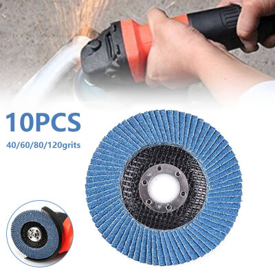 

Willstar 10PCS Flap Discs Grinding Sanding 45inch 40 60 80 120 Grit Angle Wheel 115mm UK