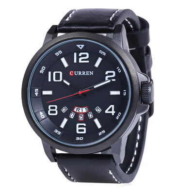 

CURREN 8240 Fashion Water Resistant Male Quartz Watch with Leather Strap