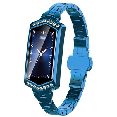 

Women diamond smart watch heart rate blood pressure fitness pedometer bracelet female physiological cycle waterproof smartwatch