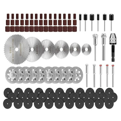 

60PCS Rotary Cutting Wheels Tool Kit Diamond Cutting Wheel Resin Cut-Off Wheels with Keyless Chuck&Mandrels