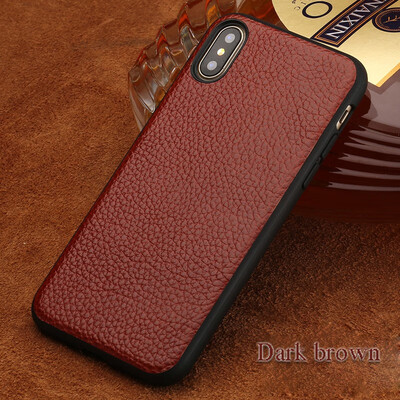 

Leather phone case iPhone5 6 7 8s plus protective shell lychee pattern all-inclusive for x xs max xr phone case