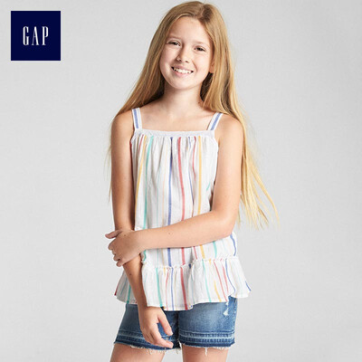 

GAP flagship store childrens clothing girl loose soft striped casual shirt 294589 color stripes 160cm XXL