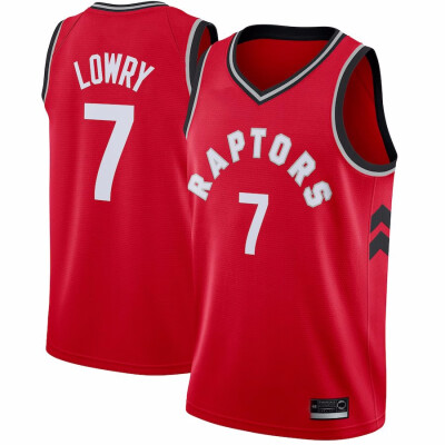 

2019 New Mens Toronto Raptors 7 Kyle Lowry White Black Red Basketball Jersey Size S-XXL