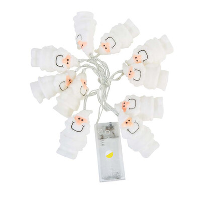 

UpperX 10 LED Cute Mini Santa Claus String Lights Christmas Decoration LED Lights For Christmas Tree Home Festival Decor