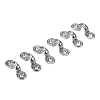 

6Pcs Kayak Pad Eyes Stainless Steel Tie Down Deck Loops Shock Cord Fastening Gear Replacement Kit