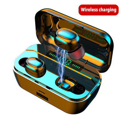 

Willstar 1 Set 3500mAh Bluetooth Headphones Wireless Headphones Touch Control LED Display Wireless Earbuds Black