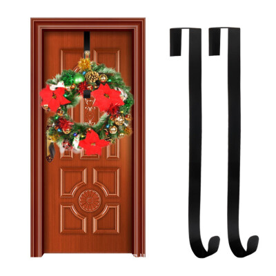 

2pcs Festival Ornaments Door Hanging Hook Christmas Garland Hook for Portable Metal Flower Wreath Hanger Home Storage Organizer