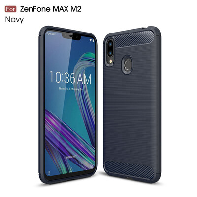 

Goowiiz Phone Case For ASUS ZenFone MaxM2 ZB633KL Fashion Slim Carbon Fiber TPU Soft Silicone Prevent falling