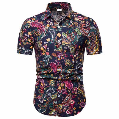

Foreign Trade Burst Mens Wear 2019 New Summer Dress Mens Fashion Short Sleeved Leisure Shirts Slimming Shirts TC20
