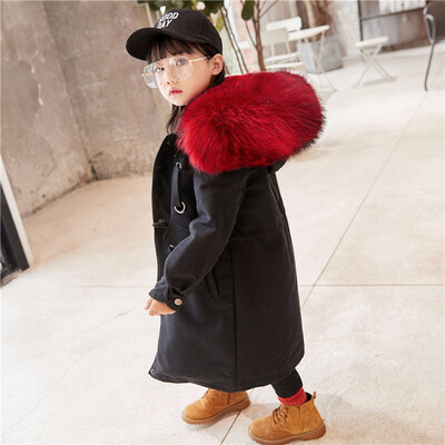 

Baby girl winter clothes winter girl jacket autumn baby girl jacket natural fox fur collar girl jacket discount warm childrens