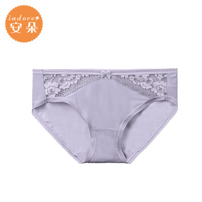 

An Lifangs Anduo waist lace stitching flower briefs comfortable sexy underwear female H21671U gray GRY