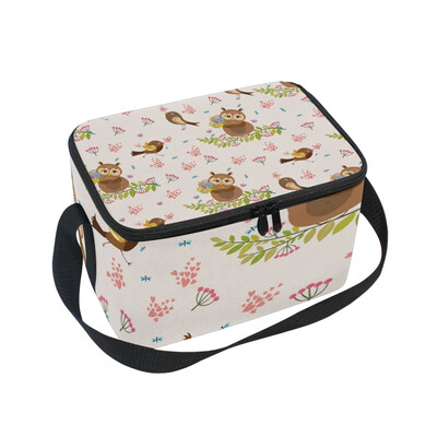 

ALAZA Lunch Box Insulated Cute Birds Lunch Bag Large Cooler Tote Bagfor Men Women