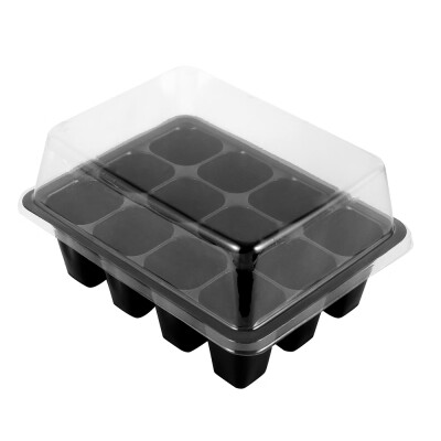 

Willstar 5PC 12 Cells Nursery Pot Planting Seed Tray Plant Germination Box Black